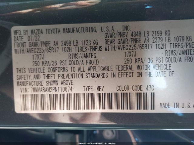7MMVABAM2PN110674 Mazda Cx-50 2.5 S Select