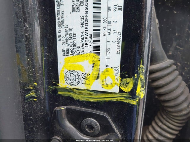 1FTEW1EG2FFB50360 Ford F-150