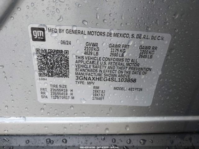 2025 CHEVROLET EQUINOX 3GNAXHEG4SL103858 Photo 8