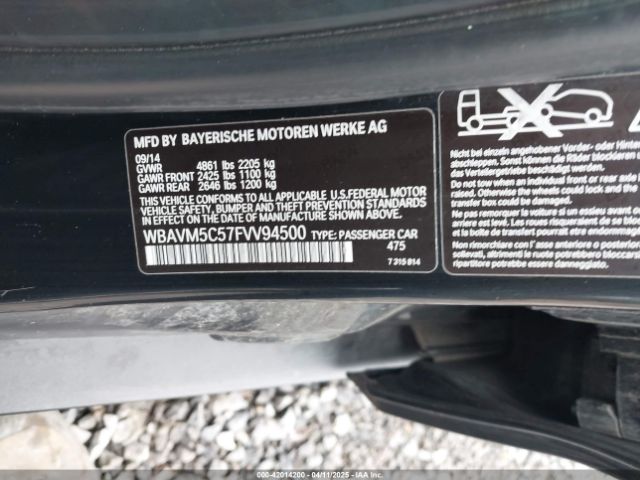 WBAVM5C57FVV94500 BMW X1 Xdrive35i