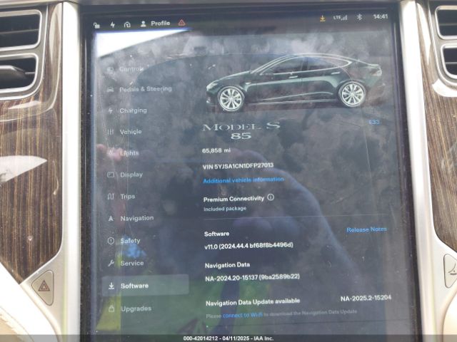 2013 TESLA MODEL S 5YJSA1CN1DFP27013 Photo 6