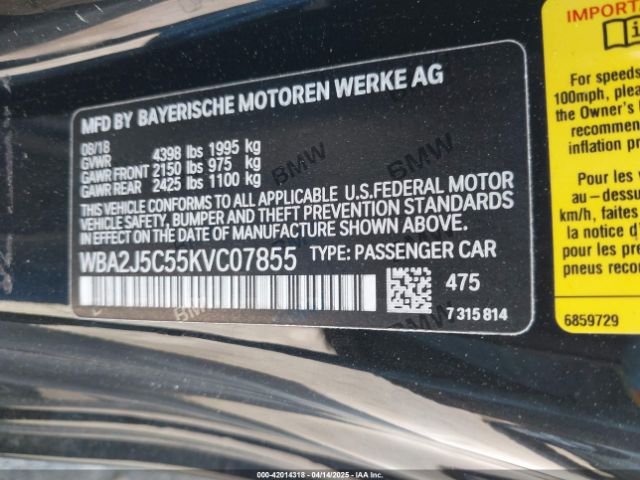 2019 BMW M240I WBA2J5C55KVC07855 Photo 8