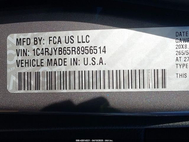 1C4RJYB65R8956514 Jeep Grand Cherokee 4xe Anniversary Edition