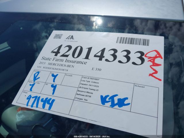 WDDHF5KB4FB108718 Mercedes-Benz E 350