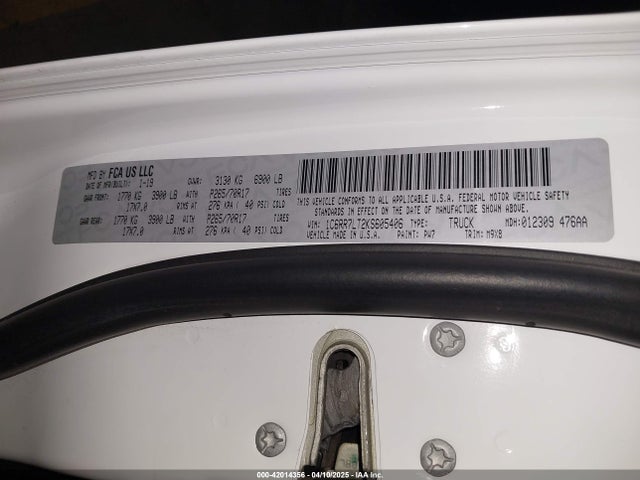 1C6RR7LT2KS605406 RAM 1500
