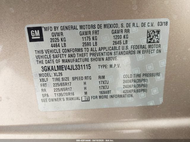 2018 GMC TERRAIN 3GKALMEV4JL331115 Photo 8