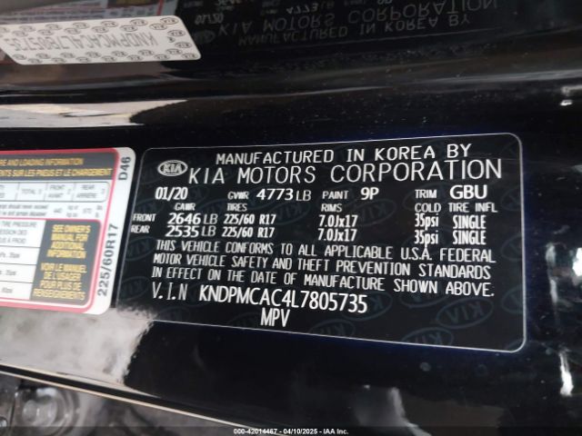 KNDPMCAC4L7805735 KIA Sportage Lx