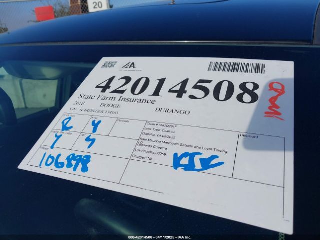 1C4RDJEG6JC134163 Dodge Durango Citadel Awd