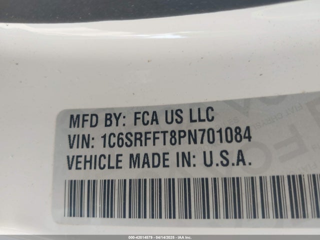 1C6SRFFT8PN701084 RAM 1500 Lone Star  4x4 5'7 Box