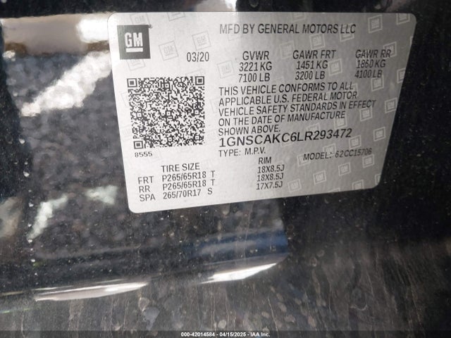 Chevrolet Tahoe 2wd Ls 2020 1GNSCAKC6LR293472 Image 9