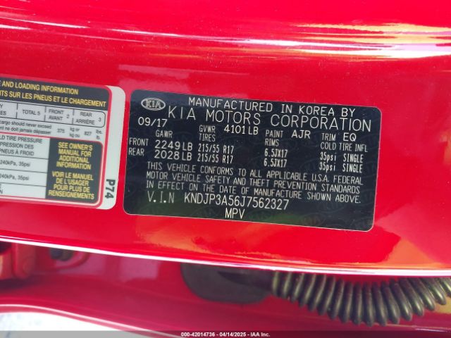 KNDJP3A56J7562327 KIA SOUL +