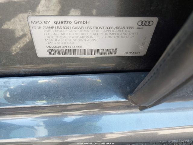 WUAJ5AFD2GN900596 Audi S8 4.0t Plus