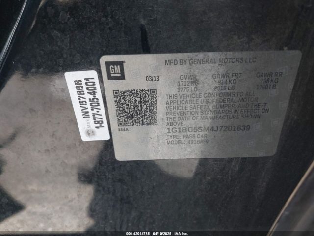 1G1BC5SM4J7201639 Chevrolet Cruze Ls Auto