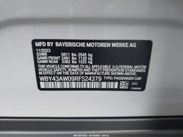 WBY43AW09RFS24379 BMW I4 Edrive35