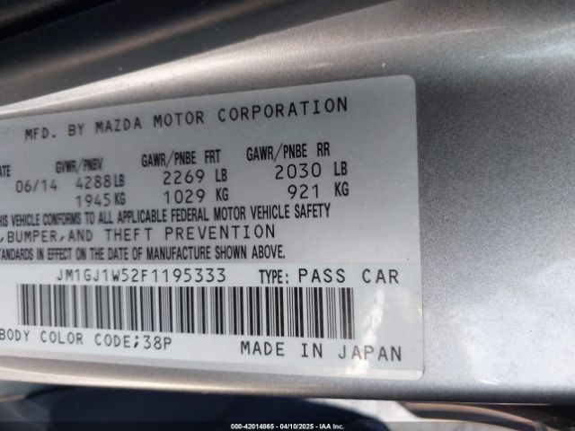 JM1GJ1W52F1195333 Mazda Mazda6 I Grand Touring