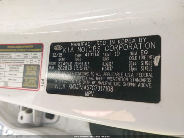 KNDJP3A57G7317108 KIA SOUL +