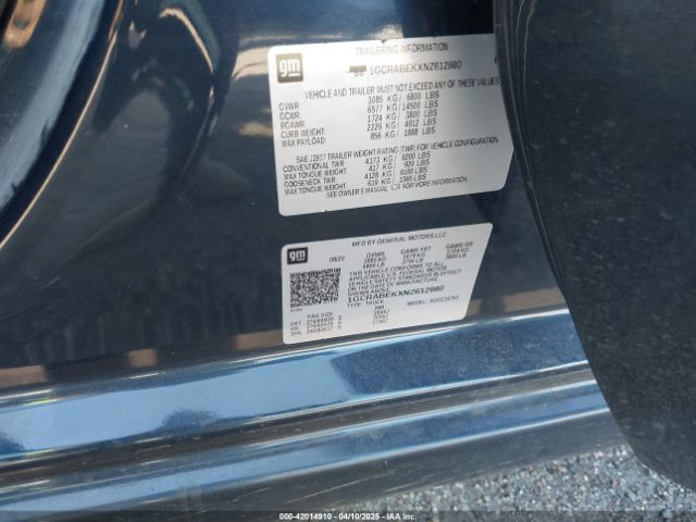 1GCRABEKXNZ612980 Chevrolet l3b