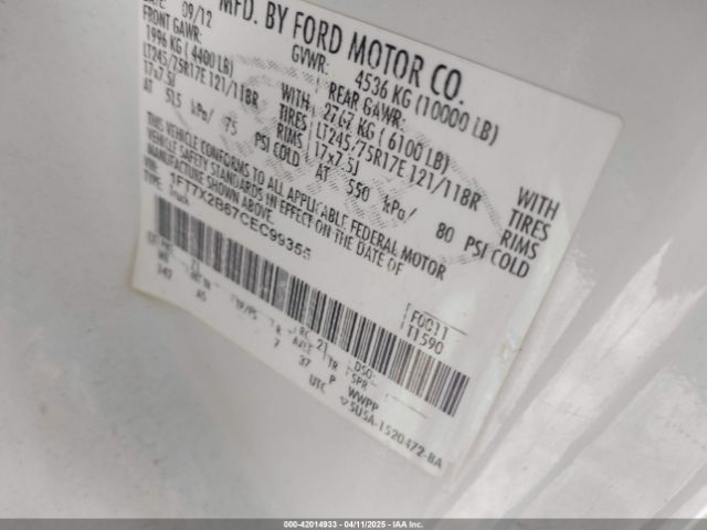 2012 FORD F-250 1FT7X2B67CEC99355 Photo 8