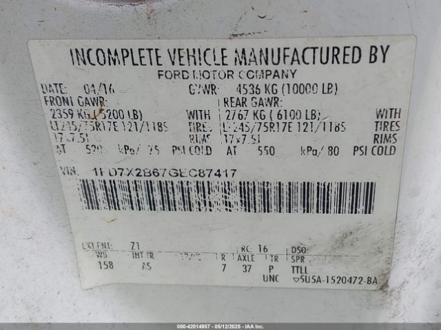 1FD7X2B67GEC87417 Ford F-250 Xl