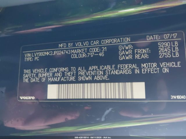 2018 VOLVO S90 LVY992MK2JP024743 Photo 8
