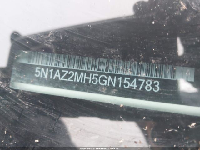 5N1AZ2MH5GN154783 Nissan MURANO SV