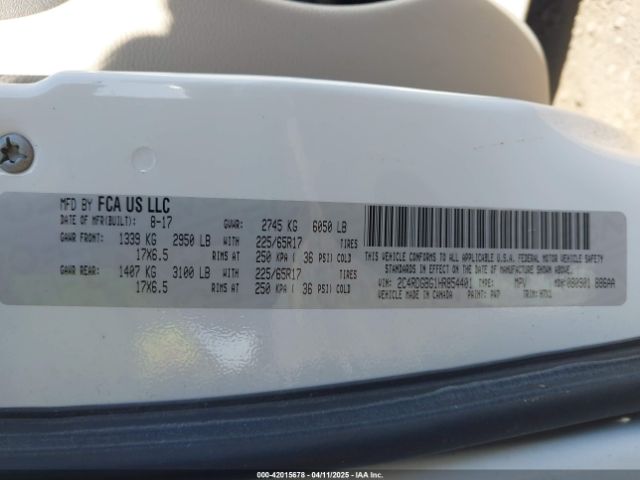 2C4RDGBG1HR854401 Dodge Grand Caravan Se