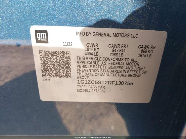 1G1ZC5ST2RF130755 Chevrolet Malibu Fwd 1fl