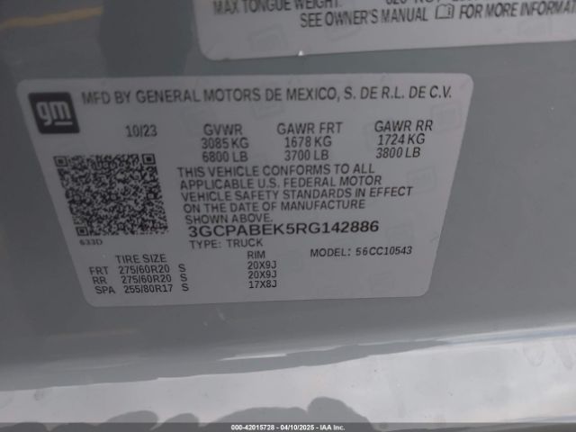 3GCPABEK5RG142886 Chevrolet Silverado 1500