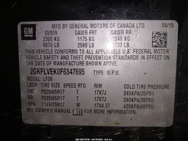 2GKFLVEK0F6347695 GMC Terrain Sle-1