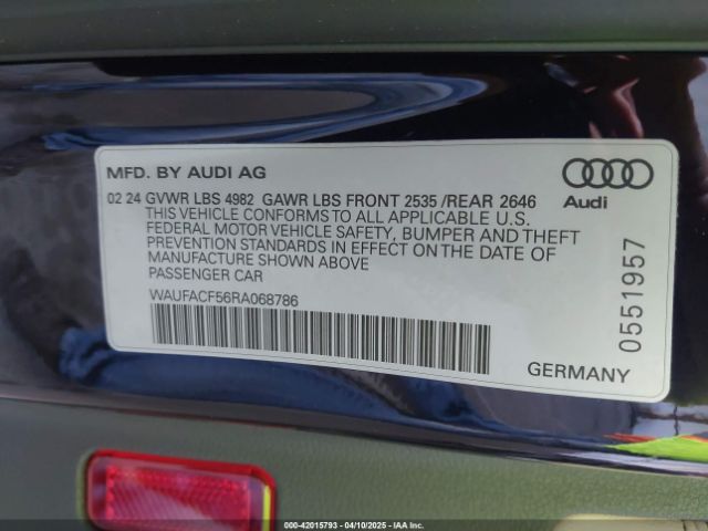 2024 AUDI A5 SPORTBACK WAUFACF56RA068786 Photo 8