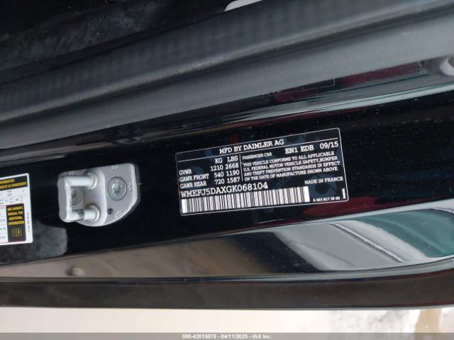 WMEFJ5DAXGK068104 Smart Fortwo Passion/prime/proxy/pure