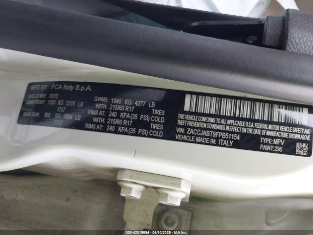 ZACCJABT9FPB51154 Jeep Renegade Latitude