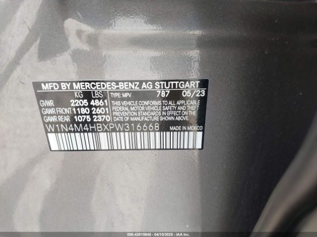 W1N4M4HBXPW316668 Mercedes-Benz Glb 250 4matic
