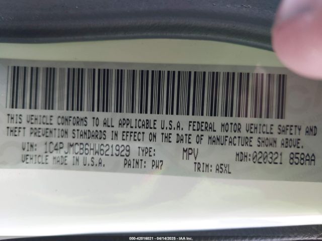 1C4PJMCB6HW621929 Jeep Cherokee Latitude 4x4
