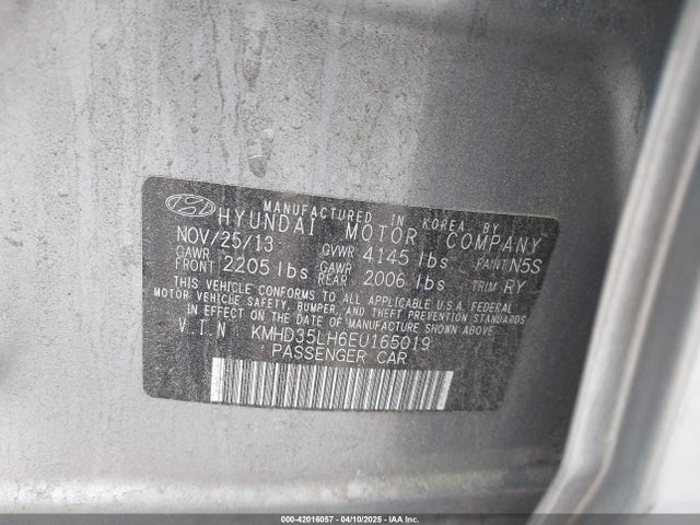 KMHD35LH6EU165019 Hyundai ELANTRA GT