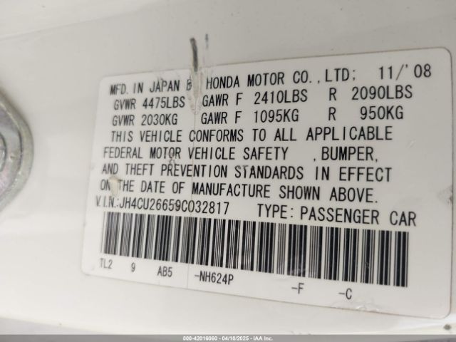 2009 ACURA TSX JH4CU26659C032817 Photo 8