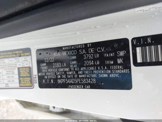 3KPF54AD5PE583428 KIA Forte Gt-line