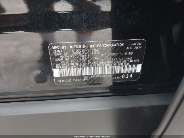 2024 MITSUBISHI OUTLANDER JA4J3UA80RZ067000 Photo 8