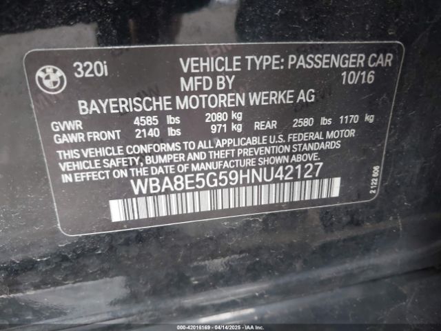 WBA8E5G59HNU42127 BMW 320i Xdrive
