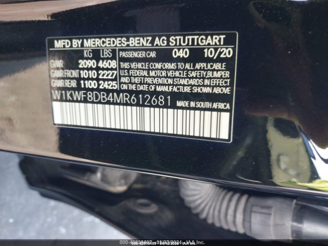 2021 MERCEDES-BENZ C 300 W1KWF8DB4MR612681 Photo 8