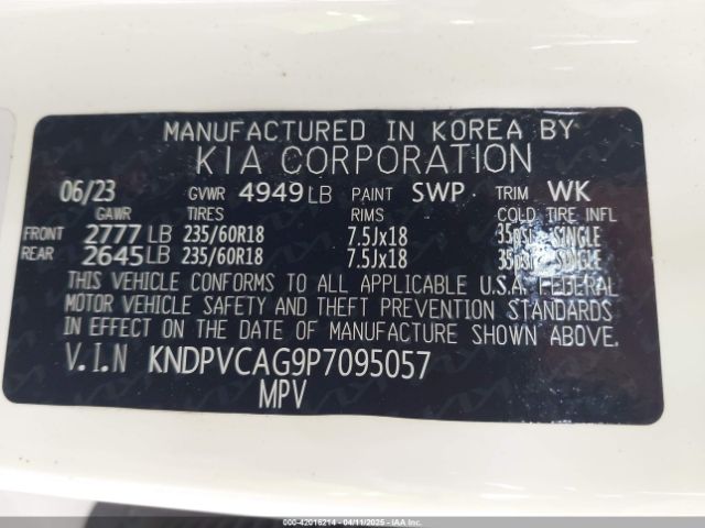 KNDPVCAG9P7095057 KIA Sportage Hybrid Ex