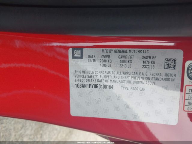 1G6AN1RY0G0100164 Cadillac ATS-V