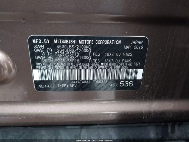 JA4AT4AA1JZ066378 Mitsubishi Eclipse Cross Le