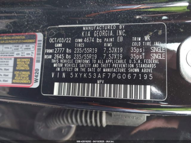 5XYK53AF7PG067195 KIA Sportage Sx-prestige