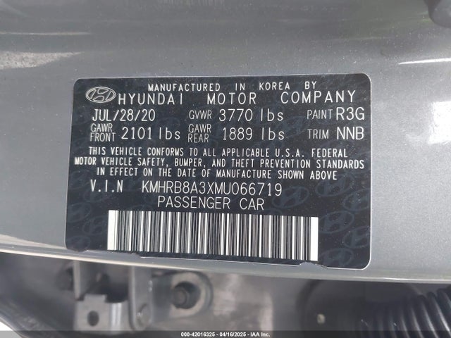 KMHRB8A3XMU066719 Hyundai Venue Se
