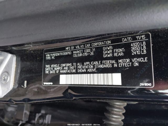 YV1612SK7G1308783 Volvo V60 T5 Premier