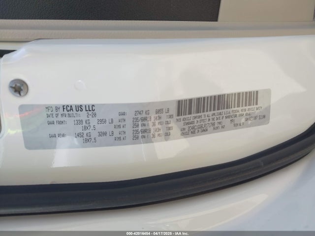 2C4RC1GG6LR171708 Chrysler Pacifica Limited