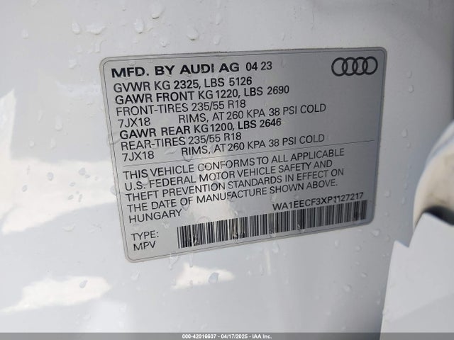 2023 AUDI Q3 WA1EECF3XP1127217 Photo 8