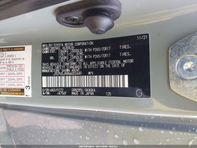 JTEPU5JR8N6003449 Toyota 4runner Trd Off Road