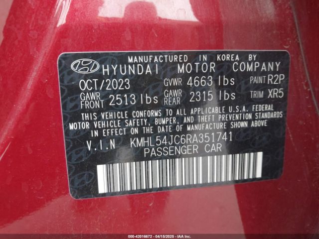 KMHL54JC6RA351741 Hyundai Sonata N Line